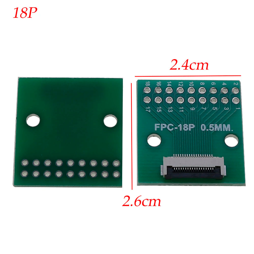 FPC FFC Flexible Cable Adapter Board 0.5mm Pitch Connector SMT to 2.54mm 16P/18P/20P/22P/24P/26P/30P/36P/40P/45P/50P/56P/60P/80P