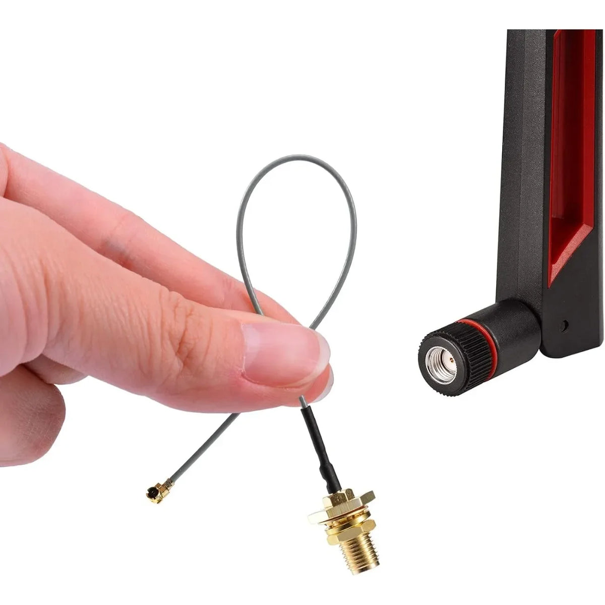 Dual Band 2.4GHz 5.8GHz Wifi Antenna + 15CM Cable to RP-SMA for Mini PCIe Card Wireless Routers, PC Desktop, Repeater