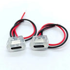 Type C Female Connector Waterproof USB C Female Jack Socket 2 Pin 3A Charging Port Power Cable Extension Direct Crimp Mount