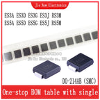 50PCS/LOT SMC DO-214AB ES5A ES5A ES5J ES3J RS5M  RS3M ES5D ES3D ES5G ES3G 3A 5A 200V 400V 600V 1000V 1KV SMD Fast Recovery Diode