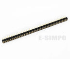 100Pcs 2.54mm Hole Female Header Round Pin Heade Straight Single/Double Row Optional 1x40P 2x40P PH3mm Single Row Gold-plated