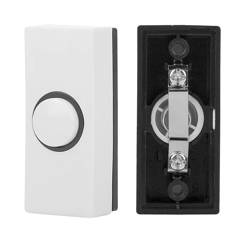 Push Button Door Bell Chime Bell Push Press Button Inserts Wall Plastic Hard Wiring Stylish Exterior Design Doorbells