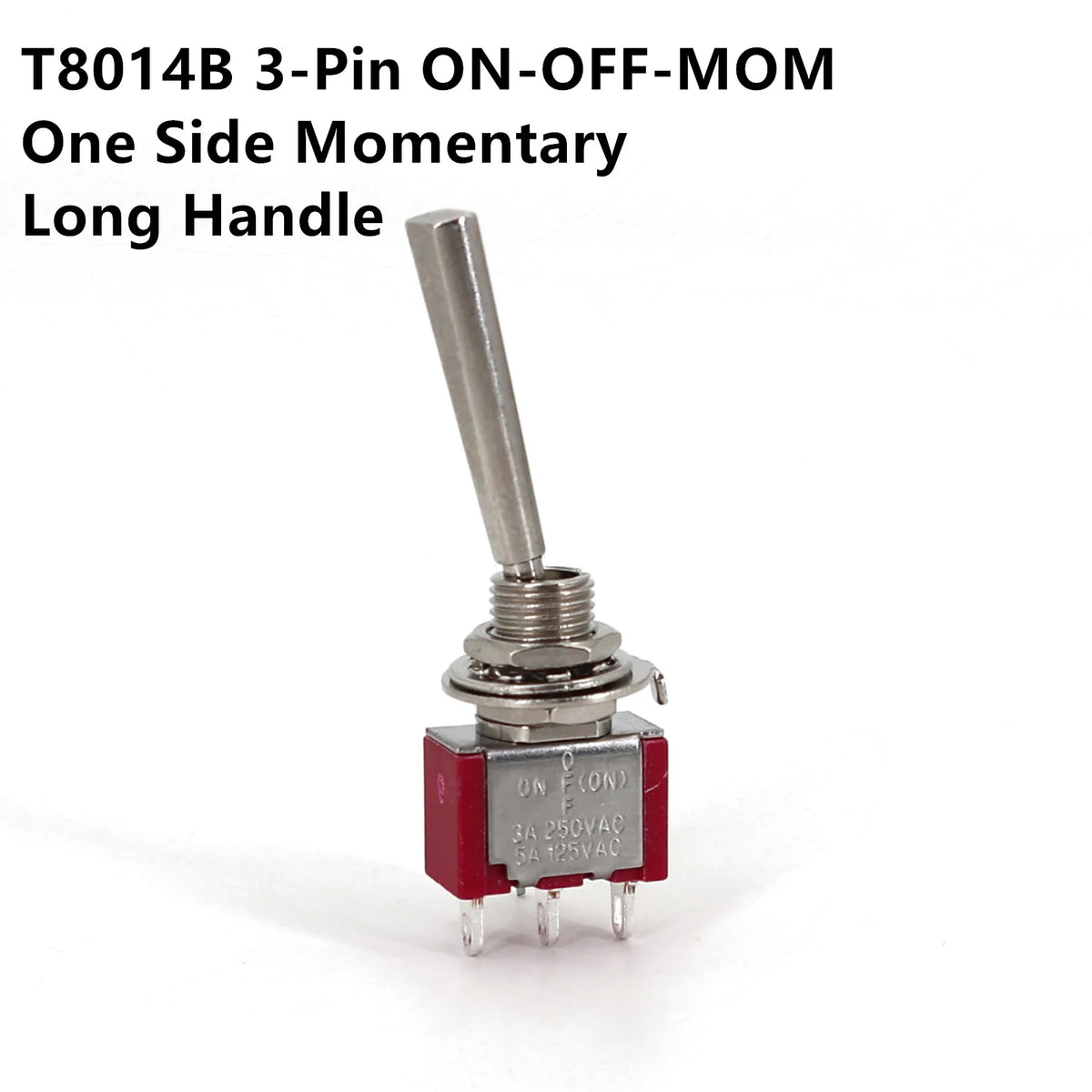 Salecom T80-T U/U2 Series Flat Handle Remote Control Mini Toggle Switch 6.35mm Panel Mount 5A/125VAC