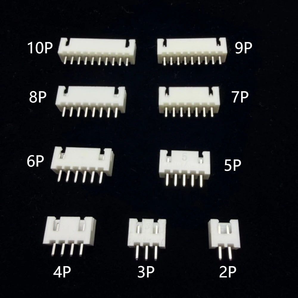 10pairs JST XH2.54 2/3/4/5 Pin Terminals Plastic Shell Male Plug Female Socket Wire Connector XH 2.54 2P 3P 4P 5P 6P 7P 8P 9P