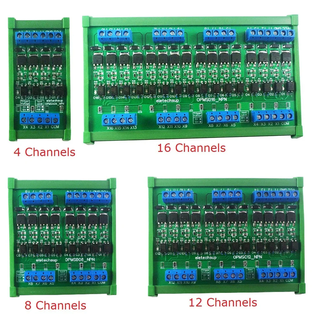 8CH Optocoupler Isolation MOSFET Output Module DIN Rail N/P Channel FET Non-contact PLC Switch Expansion Board