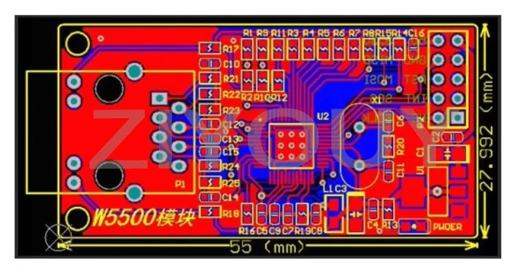 W5500 USR-ES1 Ethernet Network Module Hardware SPI to LAN/ Ethernet TCP / IP 51 / STM32 Microcontroller Program Over W5100