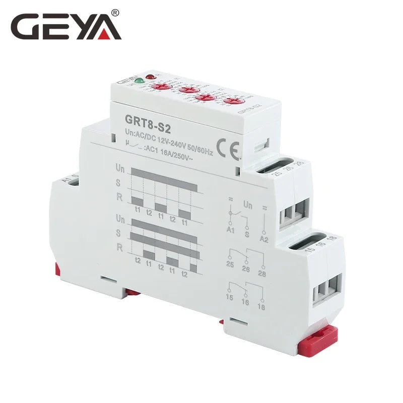 GEYA GRT8-S Cycle Timer Relay 12V Cycle Timer 16A Electronic Repeat Relay 24V AC Relay  220V AC Relays