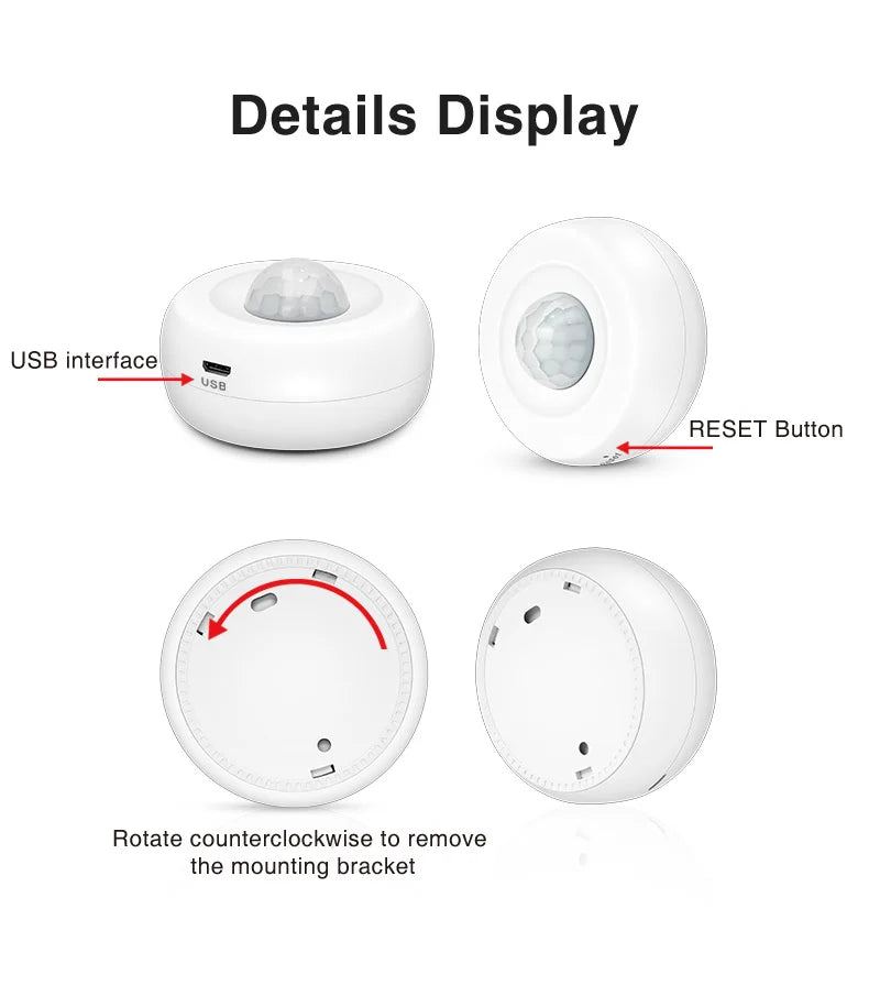 Tuya Smart WiFi Light + PIR Motion Sensor Smart Home Infrared Passive Detector App Real-time Control Support Alexa Google Home