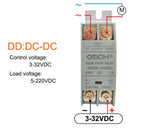 OMCH DIN Rail Solid State Relay SSR With Heatsink 10A 25A 40A 60A 80A 100A 120A DC-AC DC-DC AC-AC Single Phase Control