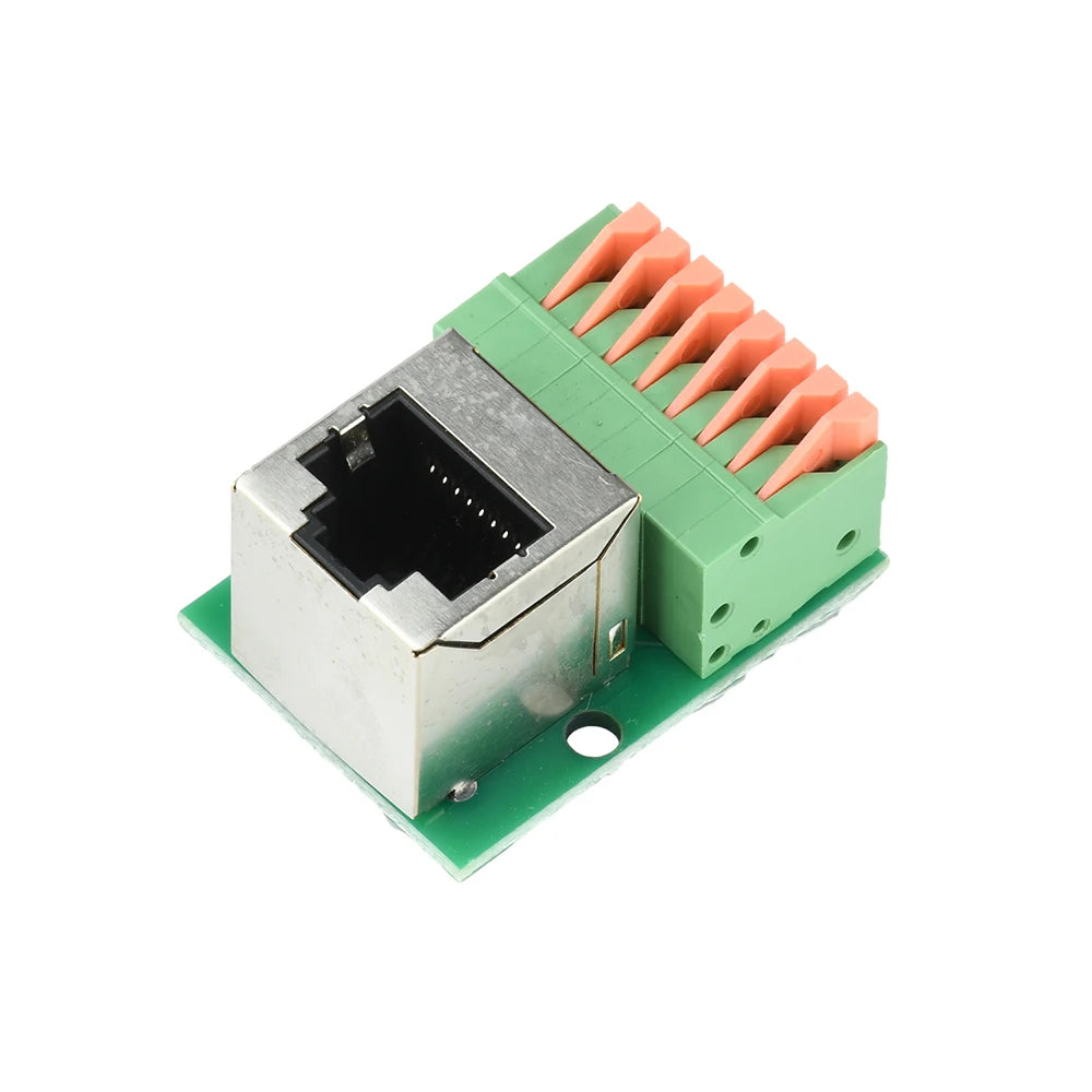 RJ45 Female Breakout Board Solderless RJ45 to 8Pin Quick Spring Terminal RJ45 Female Connector