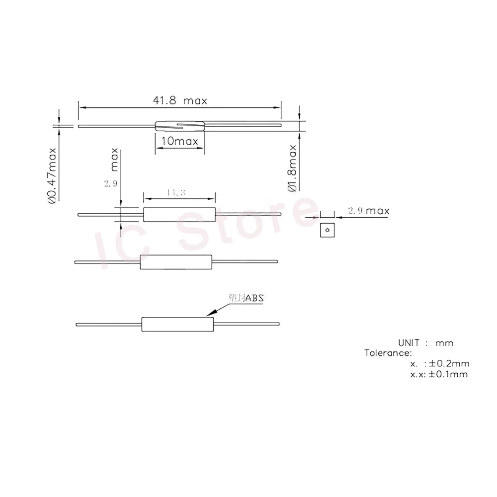 50PCS Magnetic Reed Switch Sensor GPS-11 GPS-14A GPS-14B MKA07101 MKA10110 MKA17101 Normally Open Normally Closed NO NC