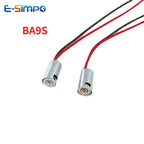 6pcs 1157 BA15D BAY15D 1156 BA15S BA9S Auto Car Turn Signal LED Light Bulb Wire Adapter Lamp Socket Holder