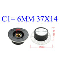 C1/C2/C3 Digital Scale 6mm Potentiometer Knob Metal Surface Indicating Instrument Adjustment Knob