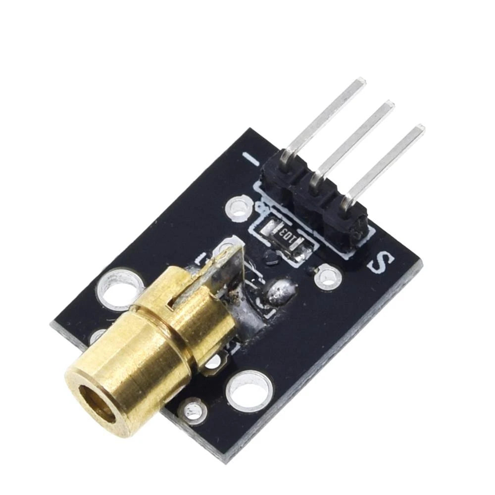 GREATZT Smart Electronics New KY-008 3pin 650nm Red Laser Transmitter Dot Diode Copper Head Module for Arduino AVR PIC DIY