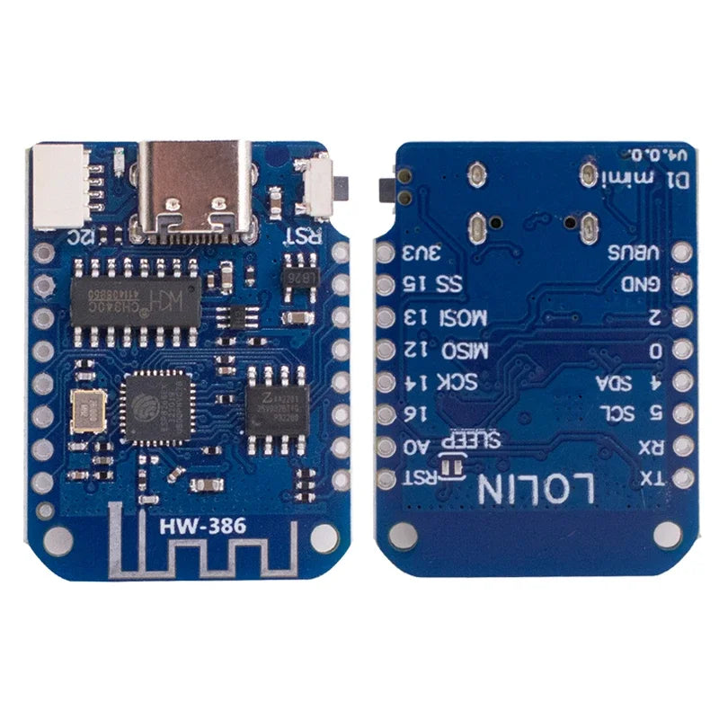 D1 Mini V4.0.0 TYPE-C USB WIFI Internet of Things Board based ESP8266 4MB LOLIN 12C MicroPython Nodemcu Arduino Compatible