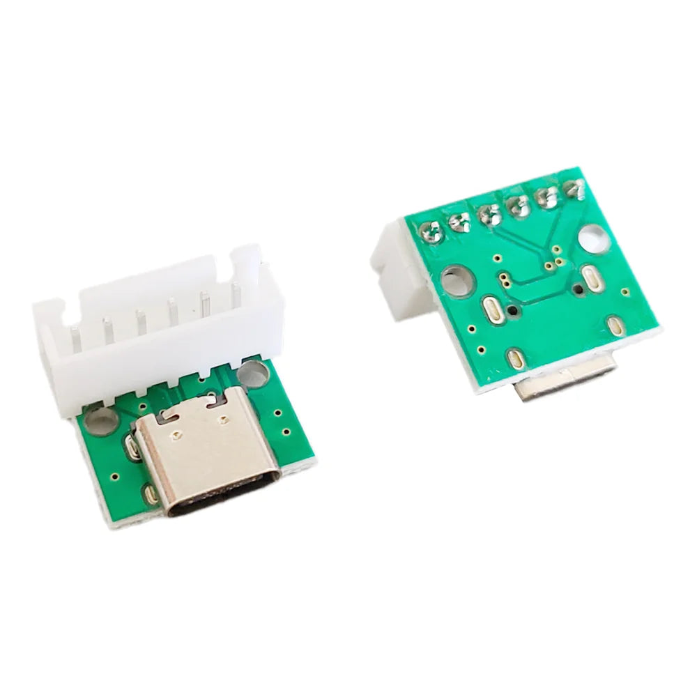 5/10/20Pcs USB 3.1 Type C 16 Pin to 6P 2.54mm Test PCB Board Adapter Connector Socket for Data Line Cable Transfer & Debugging