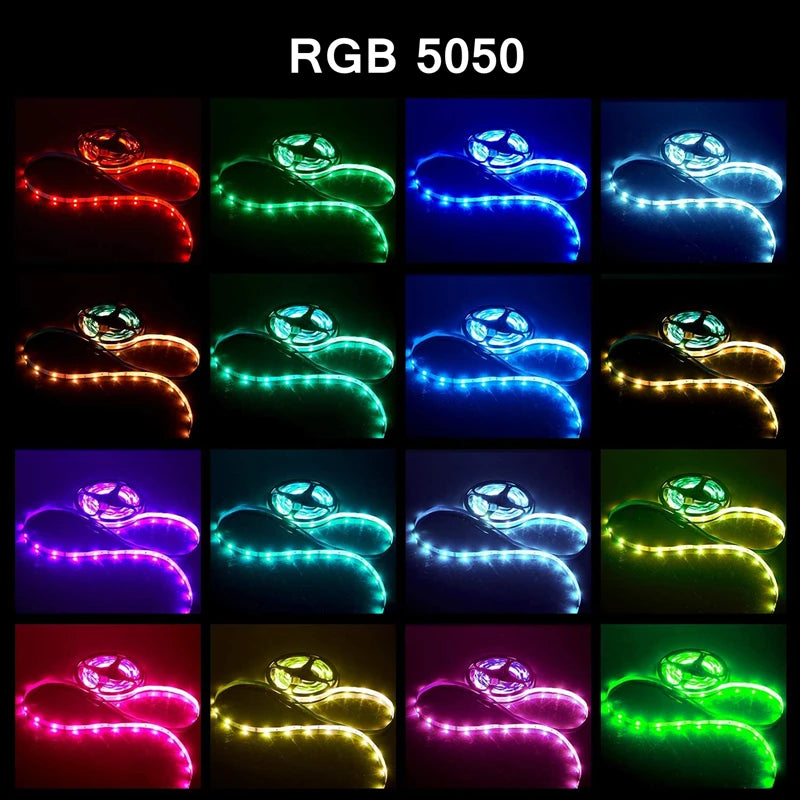 LED 5050 Light Strip 5M 10M 20M 30M RGB TV Background Light Bluetooth Control USB Game Room Family Party Decorative Light Strip