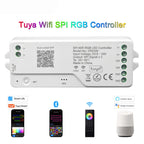 Tuya Wifi SPI RGB Controller DR03W RGBW DR04W For WS2812B WS2811 Addressable LED Strip Light Alexa Google Voice Control
