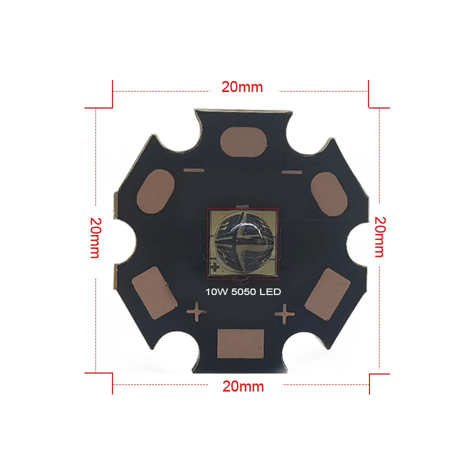 5050 LED IR Infrared 740nm 850nm 940nm 970nm10W High Power Chip Lamp Bead 4Chips DC2.8-3.8V 1.5A For DIY Night Vision Camera