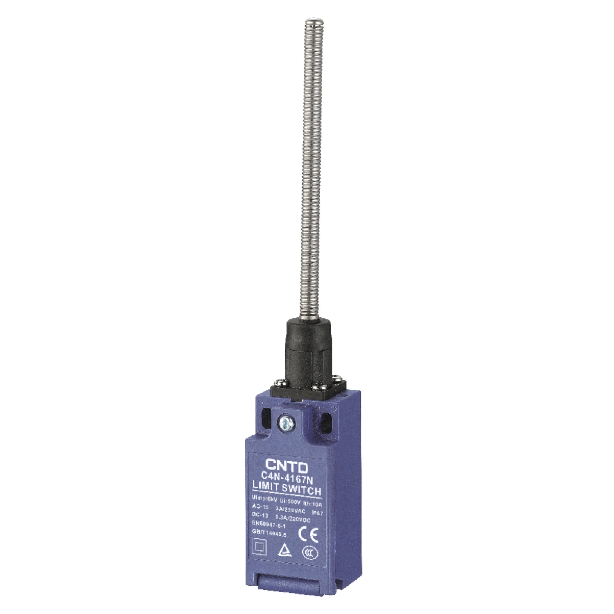 CNTD C4N-4167N Limit Switch IP67 Waterproof Coil Spring Type 3N Low Actuation Force 1NC 1NO Slow Action Forced Disconnect