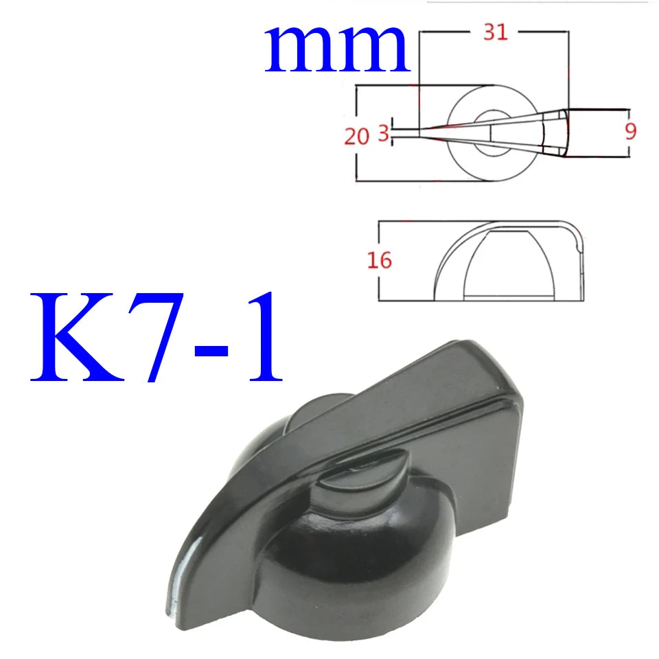  1-20PCS K7-1  K7-2 hole 6mm  Chicken beaks Band switch knob potentiometer knob Bakelite knob cap