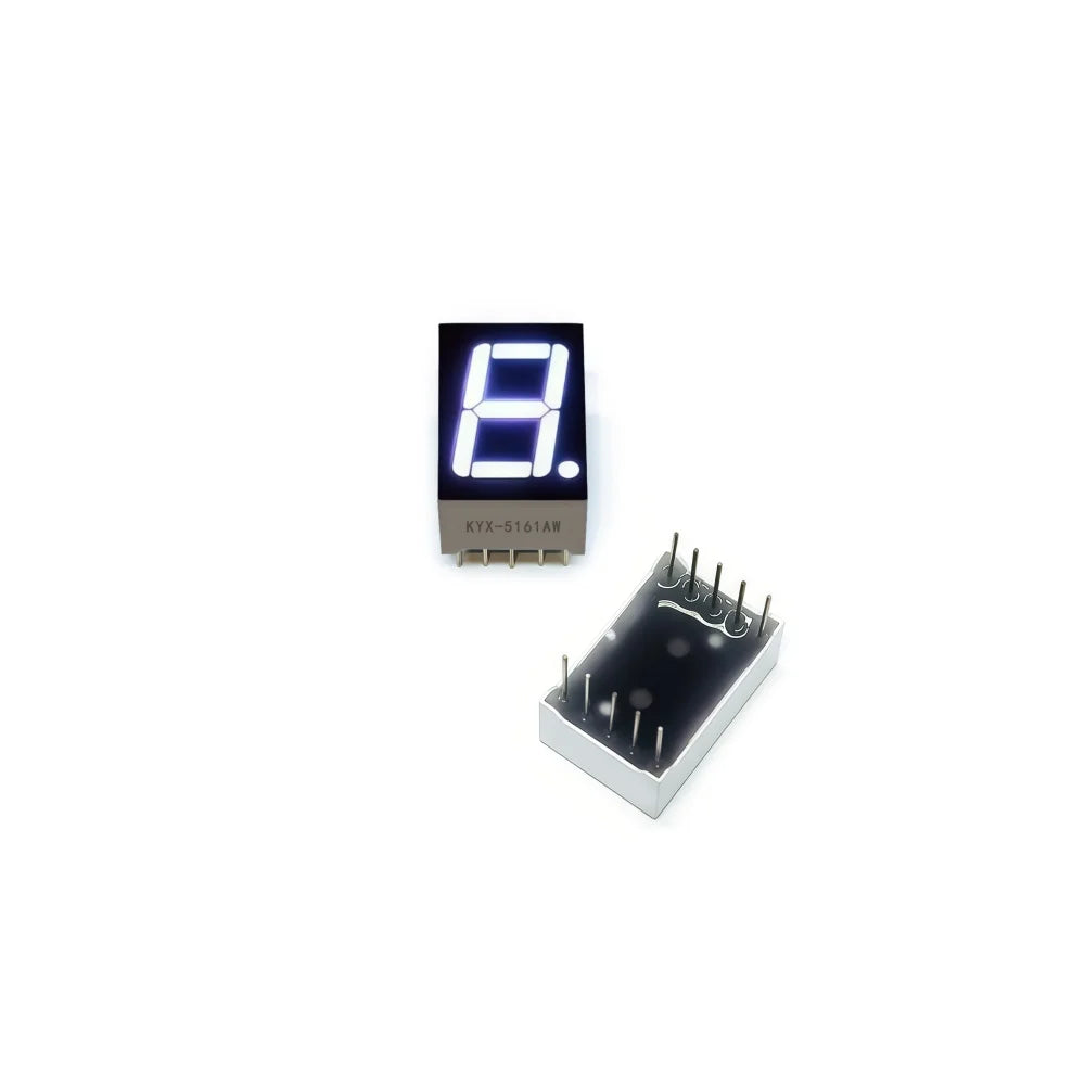10PCS 0.56-inch 1-digit digital tube 12.6mmX19mm digital display screen "8" high 14.2mm 7-segment digital tube 5161series5611