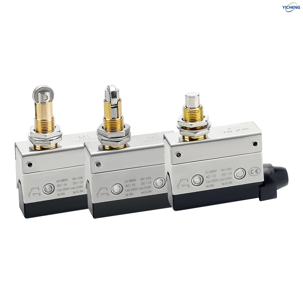 10Pcs Horizontal Limit Switch Long Hinge Roller Lever Momentary SPDT 1NO 1NC 380V 10A Industrial Travel Position Switch IP54