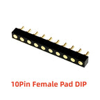 5 Pcs SMD Spring Loaded Pin Pogo Connector 2 3 4 5 6 7 8 10 Position Battery Contact 7.0mm Height 2.54 Grid Pad Modular Header
