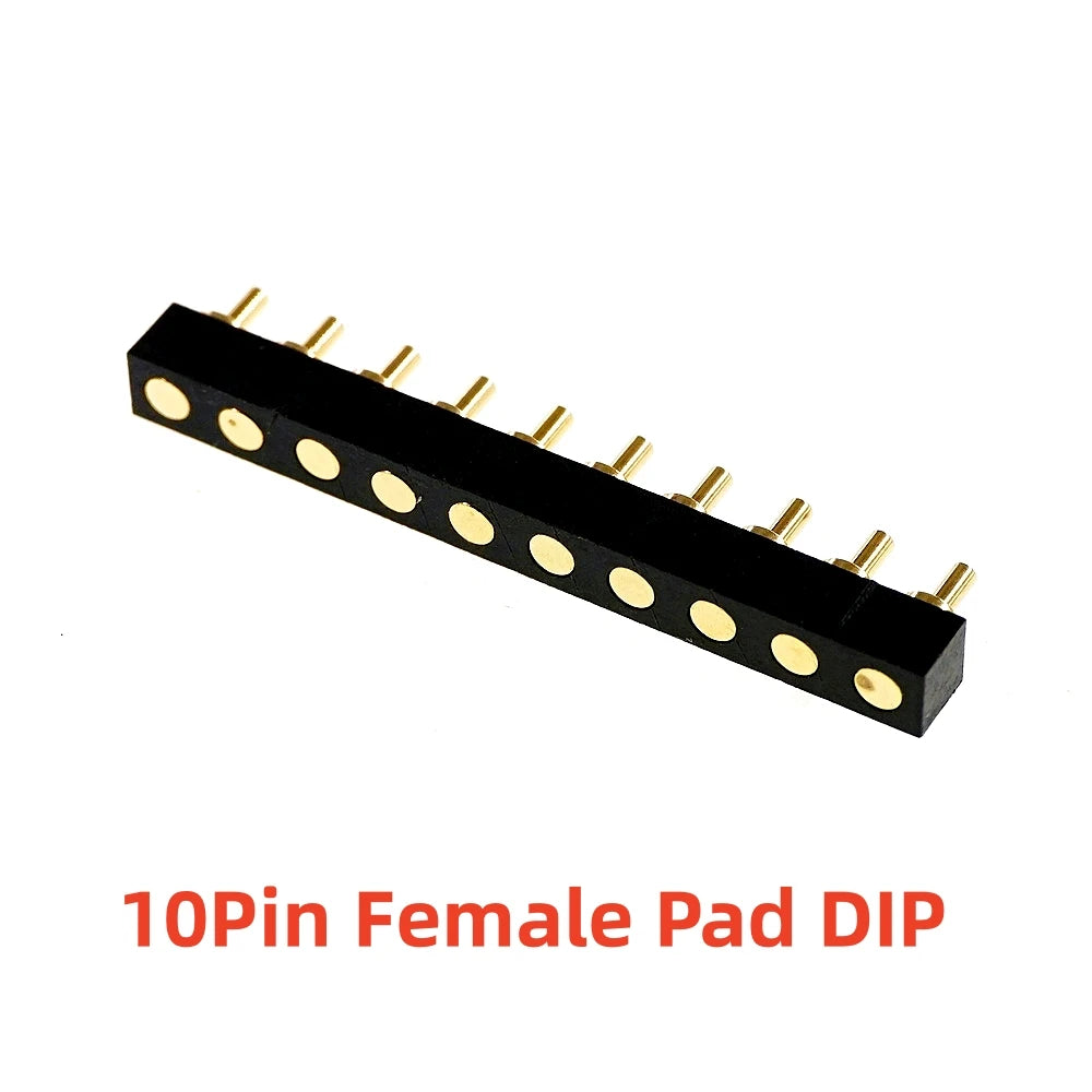 5 Pcs SMD Spring Loaded Pin Pogo Connector 2 3 4 5 6 7 8 10 Position Battery Contact 7.0mm Height 2.54 Grid Pad Modular Header
