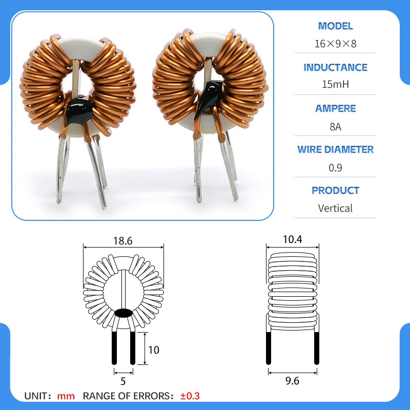 12x8.5x5 20x12x8 26x16x10 Amorphous Nanocrystalline Inductors Toroidal Choke Common Mode Filter Inductor