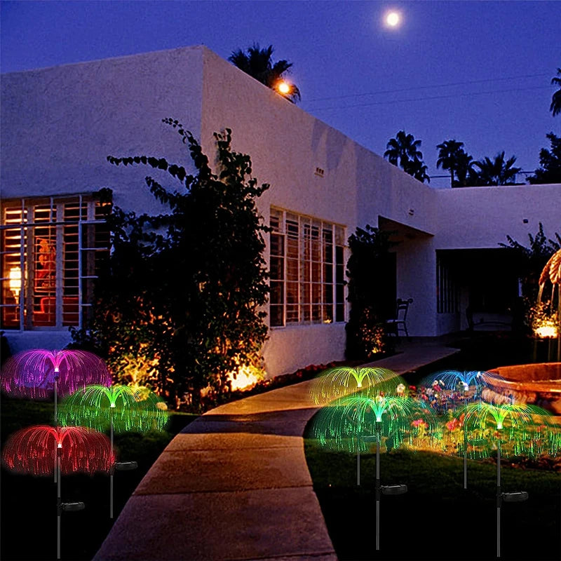 Solar Garden Light Outdoor Colorful Color-changing Jellyfish Lights Outdoor Landscape Lamp Garden Decorative Lamps Ground Plug