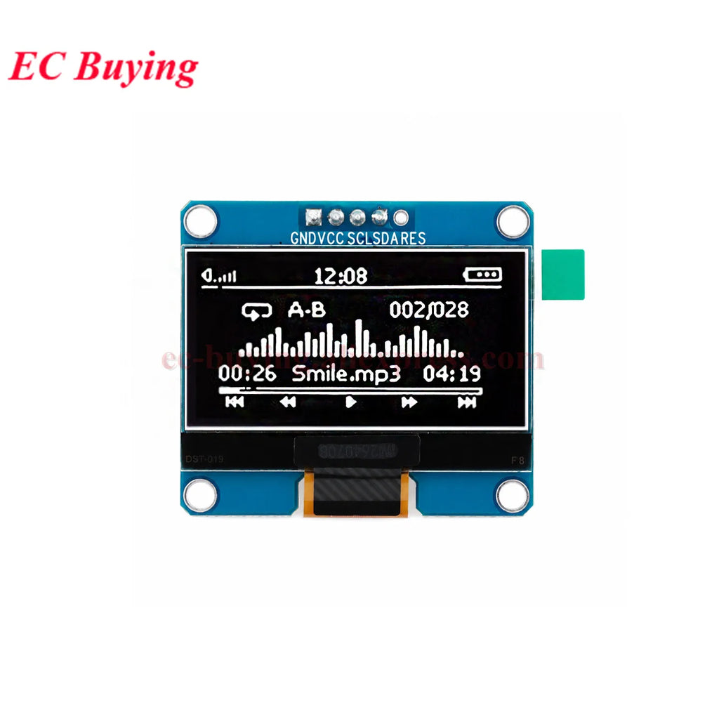 1.54 inch OLED Module 1.54” Display LCD Screen Resolution 12864 128x64 SSD1309 Driver Blue White Yellow 4Pin/7Pin IIC Interface