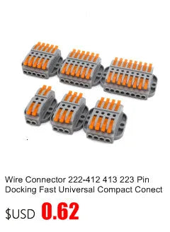Wire Connector 252 253 254 255 Mini Quick Conectors Universal Compact Wiring Conductor Push-in Terminal Block LED Conector
