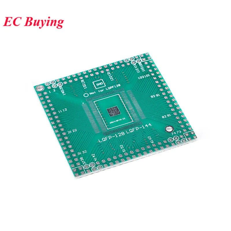 1-10Pcs QFP EQFP TQFP LQFP144 LQFP128 SMD Turn DIP Adapter PCB Pinboard SMT to DIP128/144 Converter 0.5mm Pitch IC Test Transfer