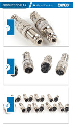 1PCS GX16 2/3/4/5/6/7/8/9/10 Pin Male&Female Docking Aviation Plug Socket Circular Connectors Cable butt joint push-in Port