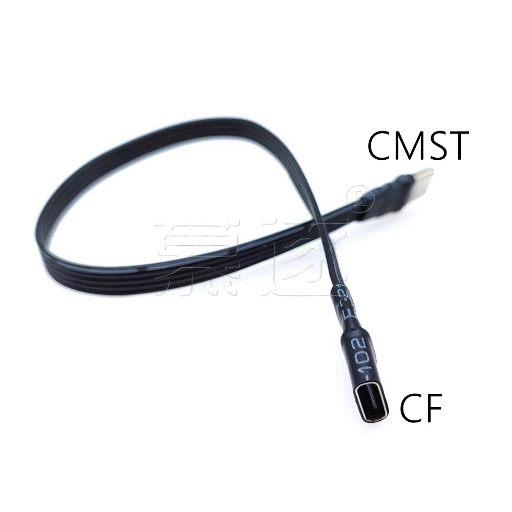 USB 2.0 Type C to Type C Extension Cable 90° Adapter FPC FPV Band Flat USB C Cable 2A 5CM-100CM