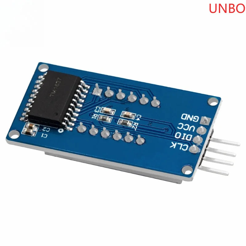 TM1637 4-Digit 0.36-Inch Red 7-Segment LED Display Module - Serial Interface Driver Board for Arduino Clock