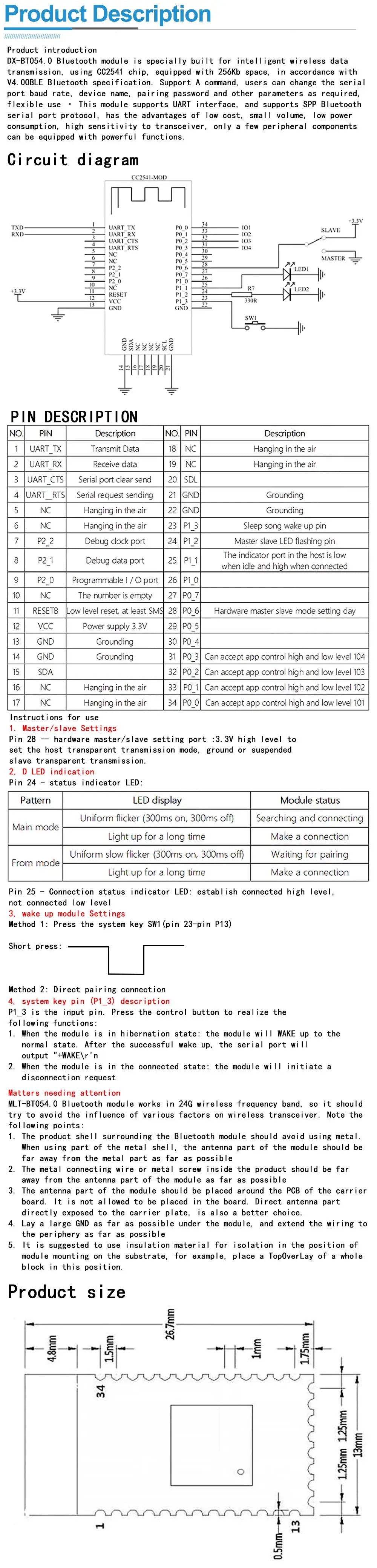 AT-09 HM-10 Android IOS BLE 4.0 Bluetooth module for arduino CC2540 CC2541 Serial Wireless Module compatible