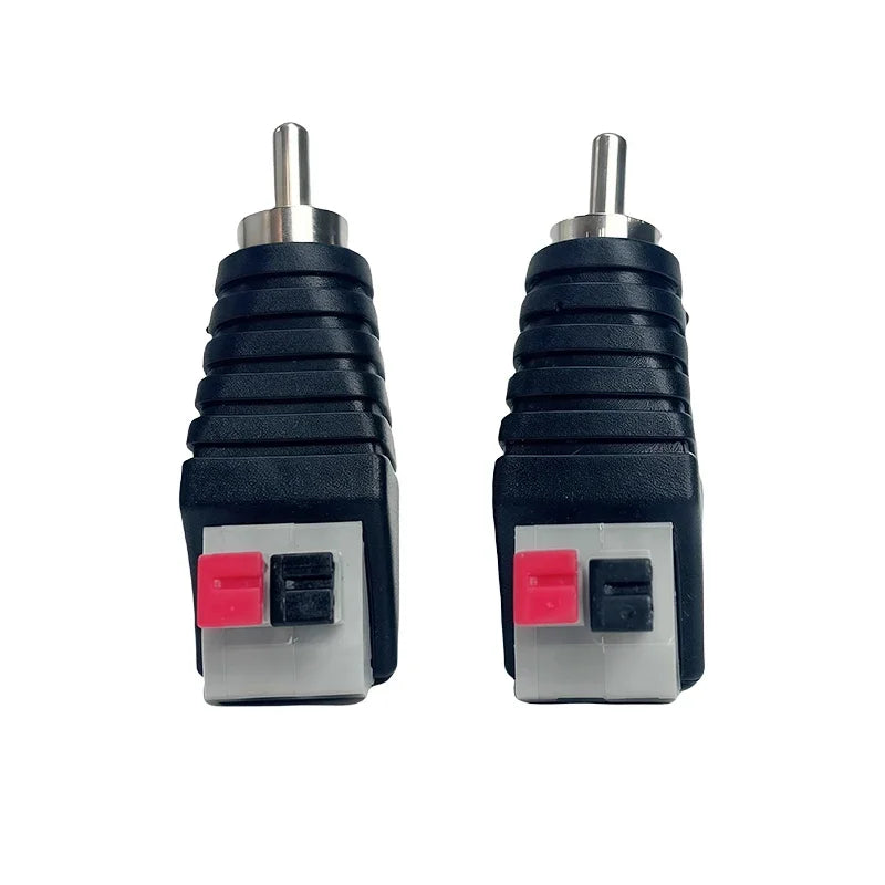4/10/40 Pcs AV Audio Video Connector with Solderless Crimp - RCA Male/Female to Terminal Block for Speakers & Home Theater
