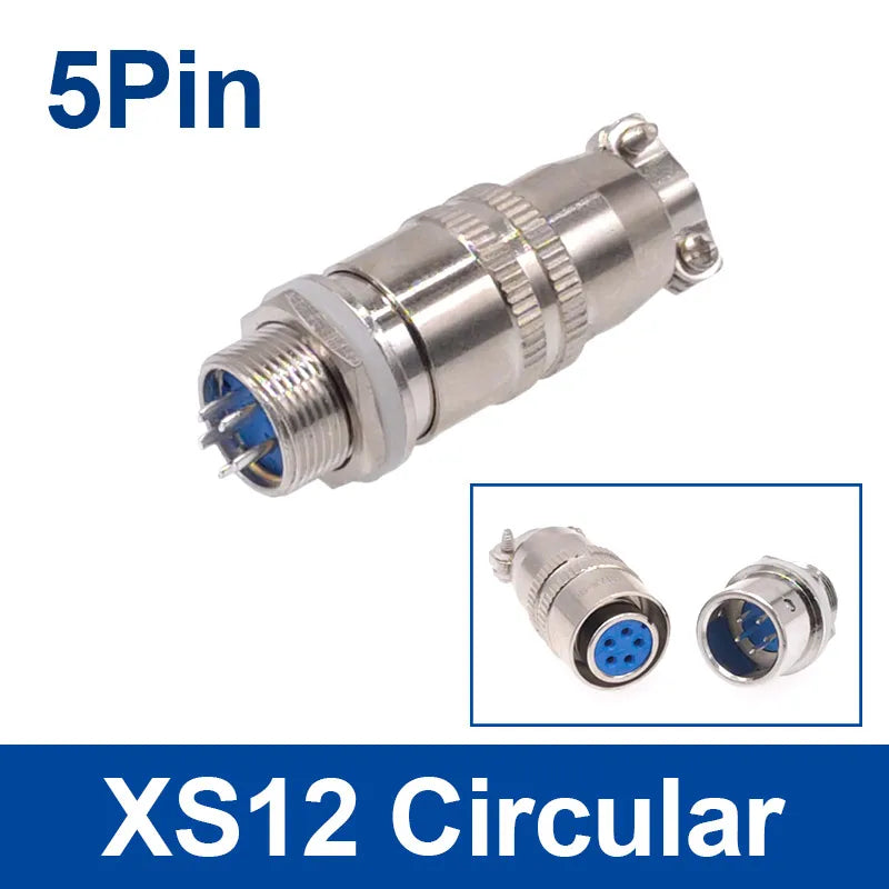 1PCS XS12 Connector 12mm Quick Push-Pull Circular Square Socket 2pin3pin4pin5pin6pin7pin 3A 400v Male and Female Plug