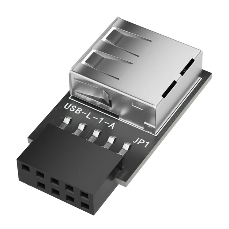 USB2.0 To Motherboards 9Pin Header Adapter Converts Internal 1/2 USB Female To 9pin Connector For Desktop Expansion