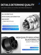 5/10/20 Set GX16 Metal Aviation Socket Coupler  2 3 4 5 6 7 8 9 10 12 14 15 Core Pins Male and Female Connectors Mobile & Fixed
