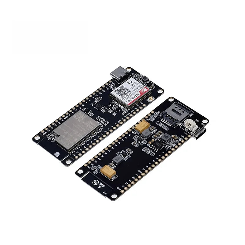 TTGO t-call V1.3 ESP32 wireless module, SIM antenna, SIM card, SIM800L module and GSM/GPRS arduino antenna
