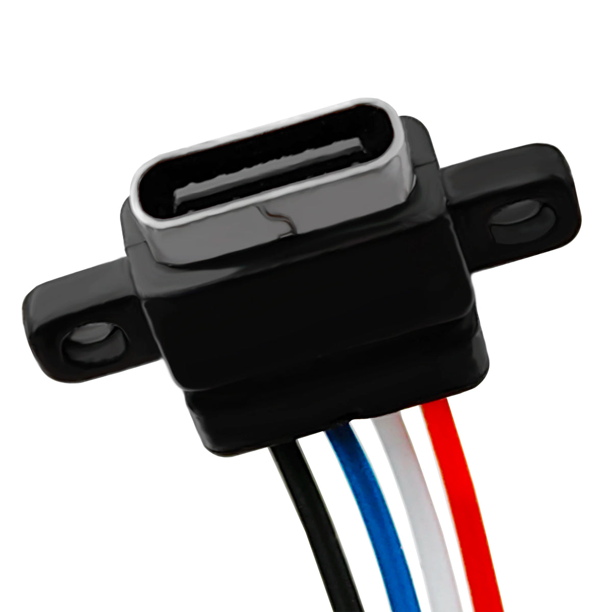 USB 3.1 Type C 4 Pin Waterproof Female USB C Socket Port With Screw Hole Fast Charge Charging Interface USB Connector with cable