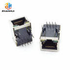 5/10PCS HR911105A Single Port RJ45 Connector with Integrated Magnetics Module & LED for 10/100Base‑T Ethernet NIC