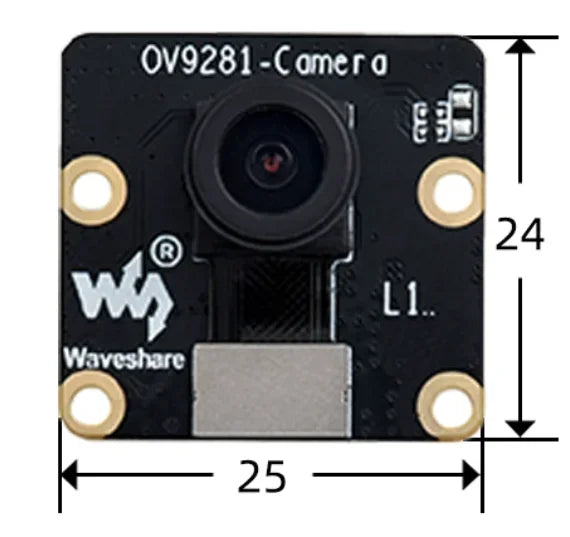Raspberry Pi Global Shutter Camera - OV9281 1MP Monochrome Module Compatible with Pi 5, Pi 4B, Pi 3B+