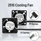 Bamboo Lab X1 P1 Hotend Cooling Fan with Cable for 3D Printer Rapid Accessories Heater Thermistor Compatible with X1C P1S P1P Mo