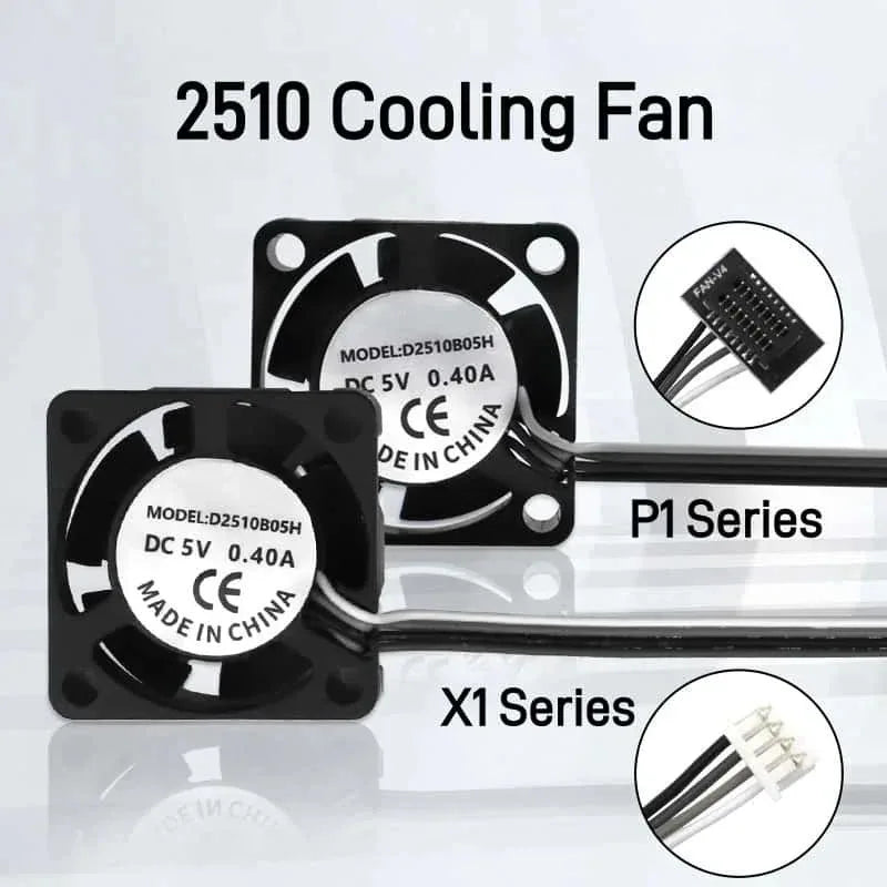 Bamboo Lab X1 P1 Hotend Cooling Fan with Cable for 3D Printer Rapid Accessories Heater Thermistor Compatible with X1C P1S P1P Mo