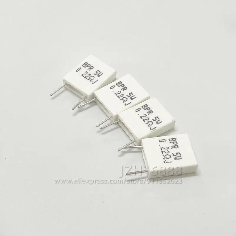 10PCS/ BPR56 5W Non-Inductive Ceramic Cement Resistor 0.1R 0.15R 0.22R 0.25R 0.33R 0.5R  0.001 0.1 0.15 0.22 0.25 0.33 0.5 Ohm