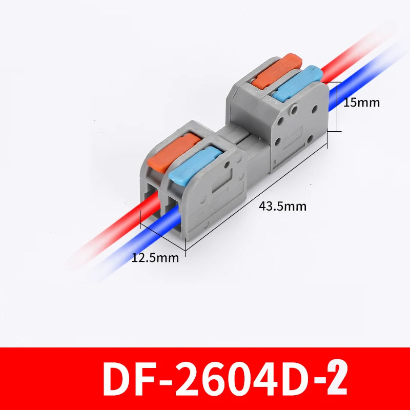 10PCS Docking Mini Quick Wire Connector Universal Compact Electrical Wiring Connectors Push-in Butt Conductor Terminal Block